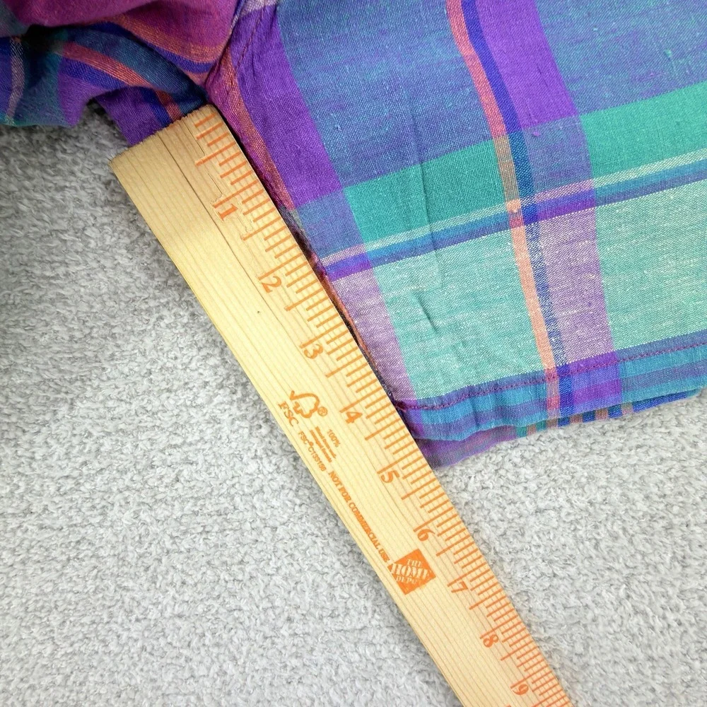 Vtg Polo Ralph Lauren Shorts Mens 40 Actual 38 Madras Plaid USA Pleated Preppy
